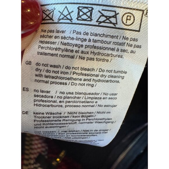 Maje Skirt Women Medium‎ Red Rouge Jacquard Tweed Jakarto Pencil Straight Mini - Picture 10 of 10